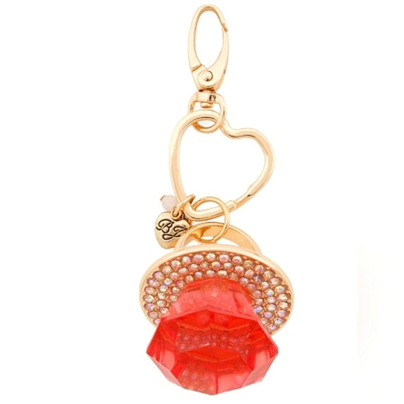 🔹️Betsey Johnson 🔹️Ring Pop  Ring  Keychain pacifier  bag charm Key Fob - Picture 1 of 6